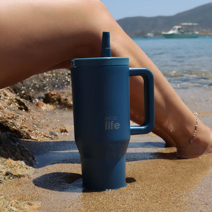 Ecolife Ποτήρι Θερμός - Tumbler με 2 Λαβές - 900ml
