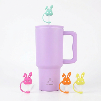 Combo Estia Straw Tumbler XL 900ml & Hugs Straw Toppers Bunnies σετ 4τμχ