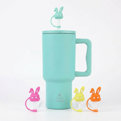 Combo Estia Straw Tumbler XL 900ml & Hugs Straw Toppers Bunnies σετ 4τμχ
