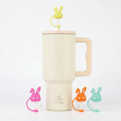 Combo Estia Straw Tumbler XL 900ml & Hugs Straw Toppers Bunnies σετ 4τμχ