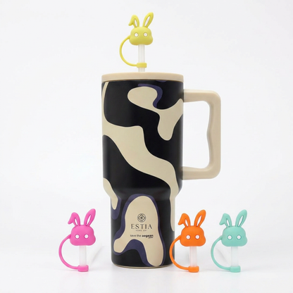 Combo Estia Straw Tumbler XL 900ml & Hugs Straw Toppers Bunnies σετ 4τμχ