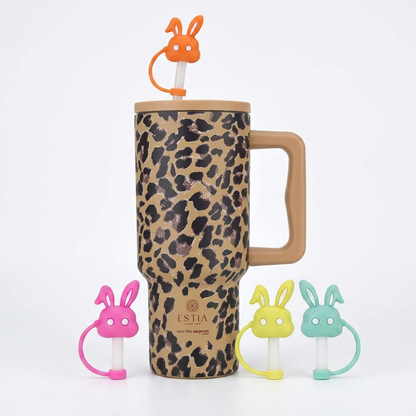 Combo Estia Straw Tumbler XL 900ml & Hugs Straw Toppers Bunnies σετ 4τμχ