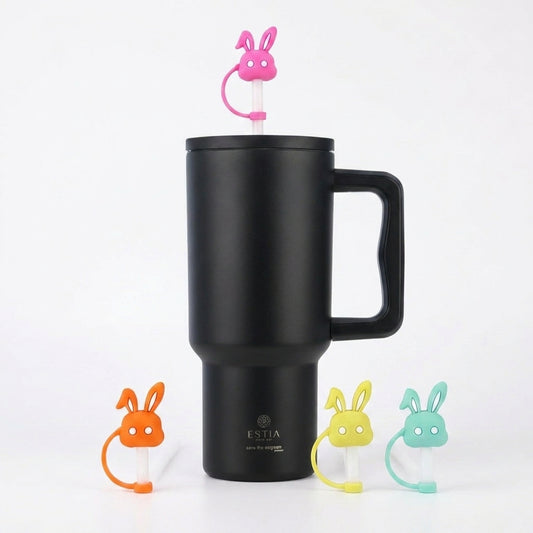 Combo Estia Straw Tumbler XL 1200ml & Hugs Straw Toppers Bunnies σετ 4τμχ