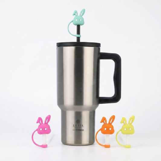 Combo Estia Straw Tumbler XL 900ml & Hugs Straw Toppers Bunnies σετ 4τμχ