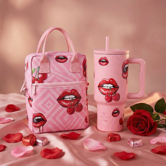 Valentines Box - Tumbler & Ισοθερμική Τσάντα Blush Pop