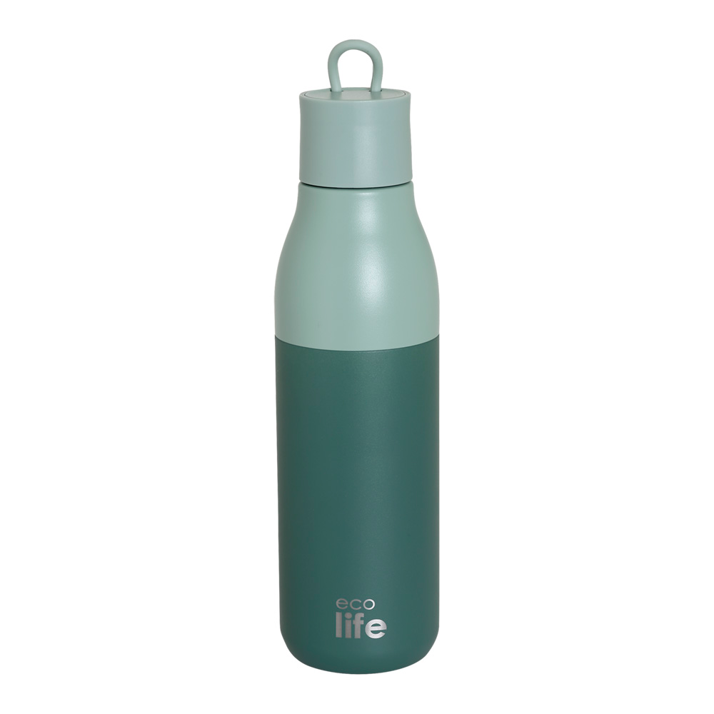 Ecolife Μπουκάλι Θερμός Ανοξείδωτο 750ml Πράσινο Παλ