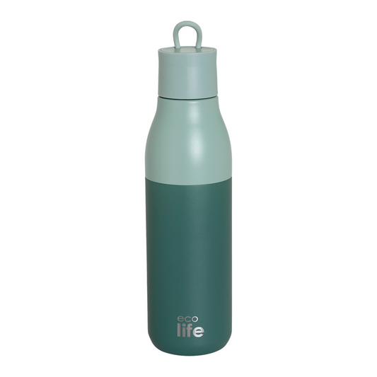 Ecolife Μπουκάλι Θερμός Ανοξείδωτο 750ml Πράσινο Παλ