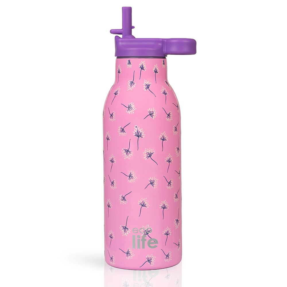 Ecolife Μπουκάλι Θερμός με Εσωτερικό Καλαμάκι 550ml Dandellion