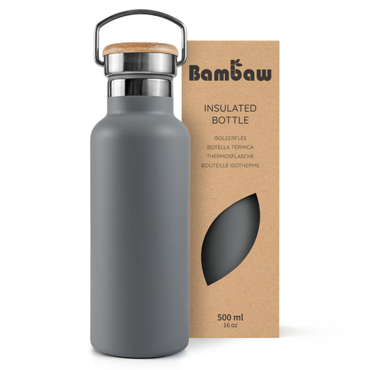 Bambaw Μπουκάλι Θερμός από Ανοξείδωτο Ατσάλι με Χερούλι - 500ml