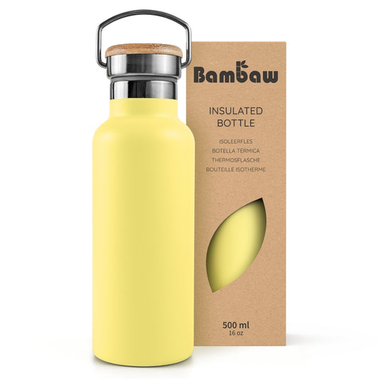 Bambaw Μπουκάλι Θερμός από Ανοξείδωτο Ατσάλι με Χερούλι - 500ml