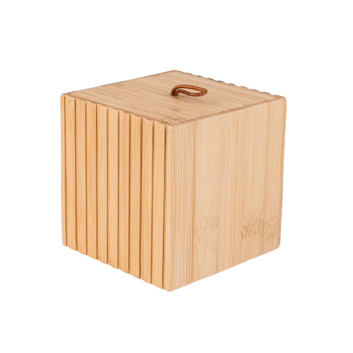 Estia Κουτί Αποθήκευσης και Οργάνωσης Μπάνιου Bamboo Essentials 9x9x8 εκ