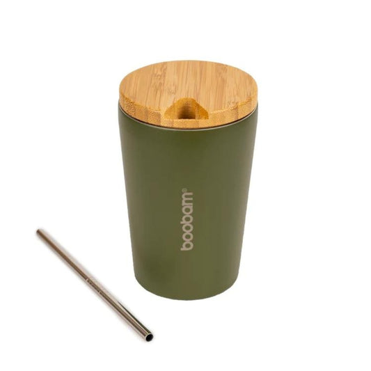 Boobam Cup Lite Ποτήρι Θερμός με Καλαμάκι - 350ml