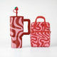 Combo Estia Straw Tumbler XL 900ml & Cover & Lunchbag Coral Waves