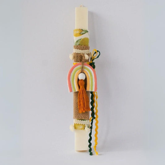 Candlemaker Φυτική Λαμπάδα Adorable Rainbow