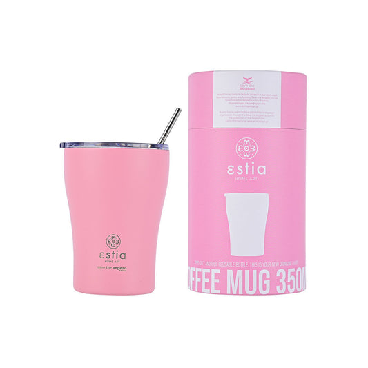 Estia Coffee Mug Save The Aegean Ποτήρι Θερμός με Καλαμάκι - 350ml