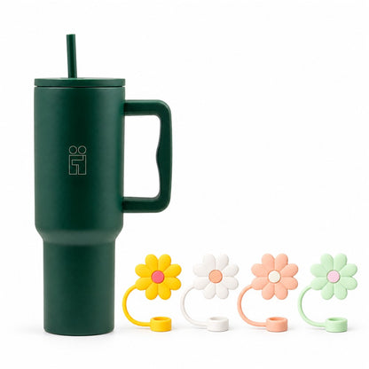 Combo Hugs My Tumbler 1200ml Earth Touch & Flowers Toppers σετ 4τμχ