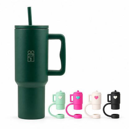 Combo Hugs My Tumbler 1200ml Earth Touch & Mini Tumblers Toppers σετ 4τμχ