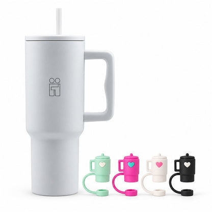 Combo Hugs My Tumbler 1200ml Pure Feel & Mini Tumblers Toppers σετ 4τμχ