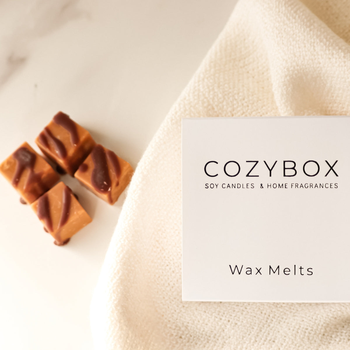 Cozybox Κυβάκια Wax Melts Whiskey & Caramel από Κερί Eλαιοκράμβης