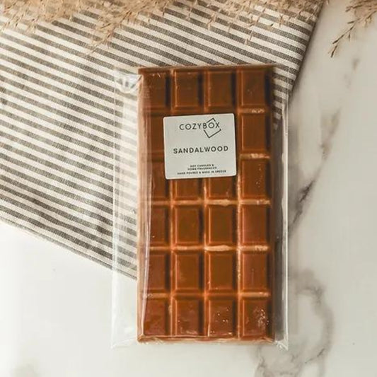 Cozybox Sandalwood Chocolate Bar Wax Melt από Κερί Eλαιοκράμβης