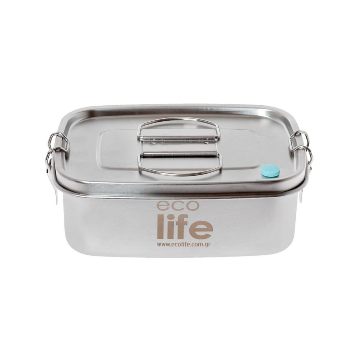 Ecolife Ανοξείδωτο Φαγητοδοχείο 1lt Μονού Τοιχώματος (Ανοξείδωτο Καπάκι)