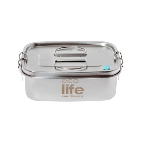 Ecolife Ανοξείδωτο Φαγητοδοχείο 1lt Μονού Τοιχώματος (Ανοξείδωτο Καπάκι)