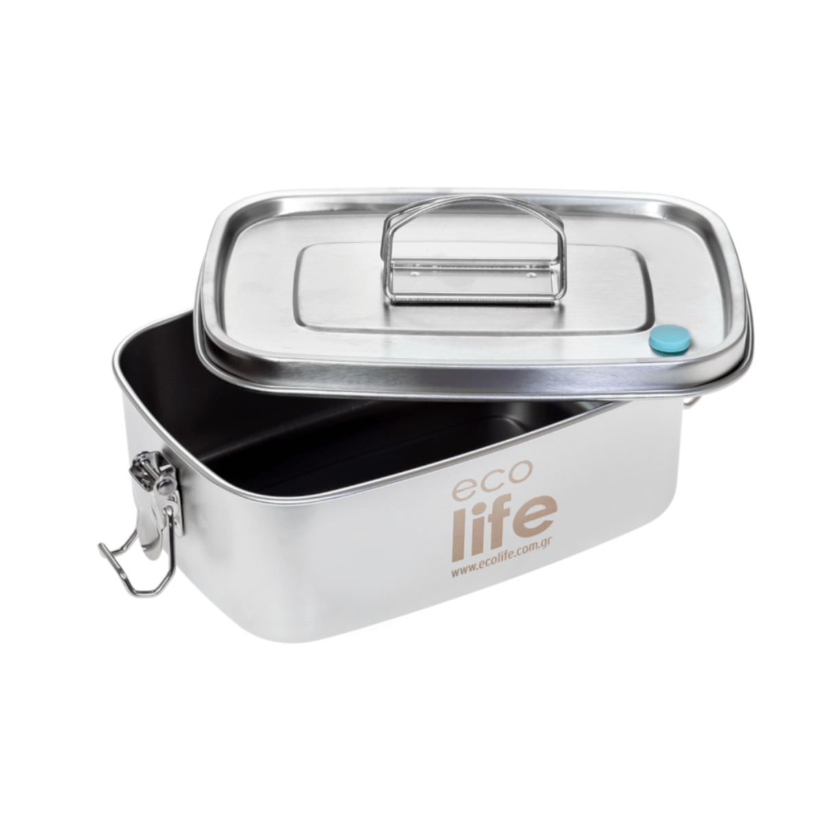 Ecolife Ανοξείδωτο Φαγητοδοχείο 1lt Μονού Τοιχώματος (Ανοξείδωτο Καπάκι)