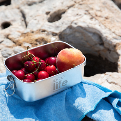Ecolife Ανοξείδωτο Φαγητοδοχείο 1lt Μονού Τοιχώματος (Ανοξείδωτο Καπάκι)