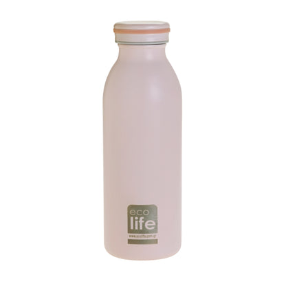 Ecolife Μπουκάλι Θερμός Παστέλ Ροζ - 450ml