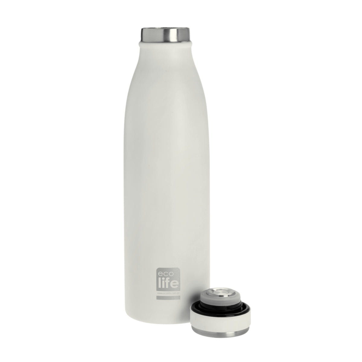 Ecolife Μπουκάλι Θερμός Slim Λευκό - 500ml