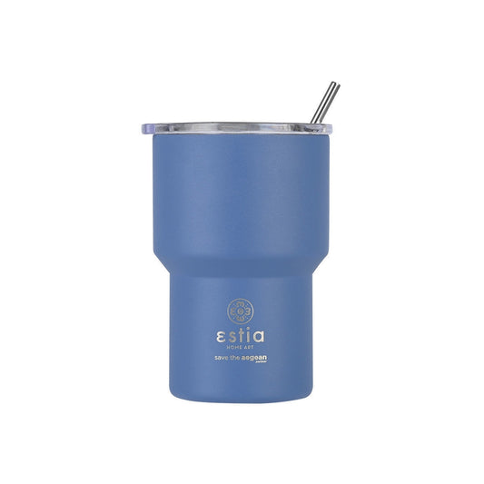 Estia Coffee Mug Lite Save The Aegean Ποτήρι Θερμός με Καλαμάκι - 400ml