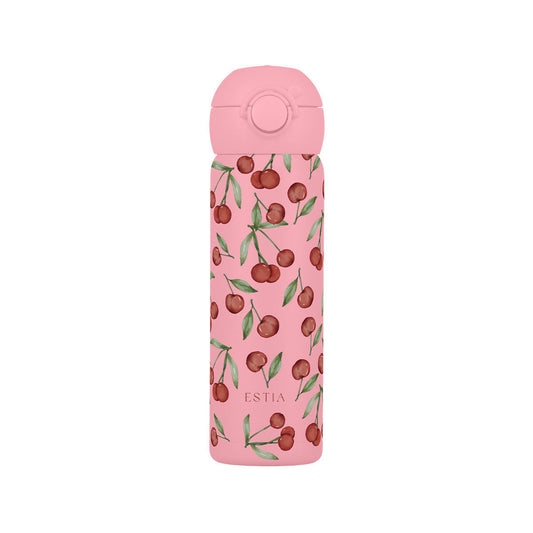 Estia Handy Bottle Save The Aegean 470ml Cherry rose