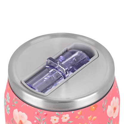 Estia Travel Cup Save The Aegean Ποτήρι Θερμός με Καλαμάκι Bouquet Coral - 500ml