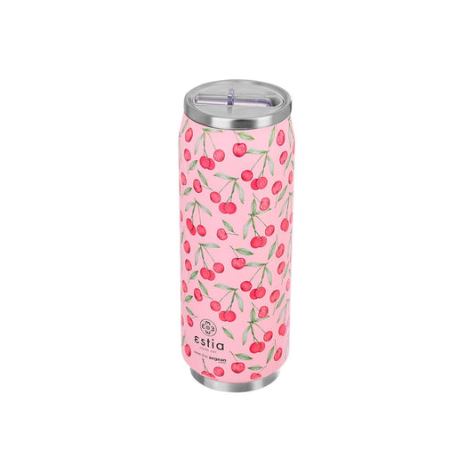 Estia Travel Cup Save The Aegean Ποτήρι Θερμός με Καλαμάκι Cherry Rose - 500ml