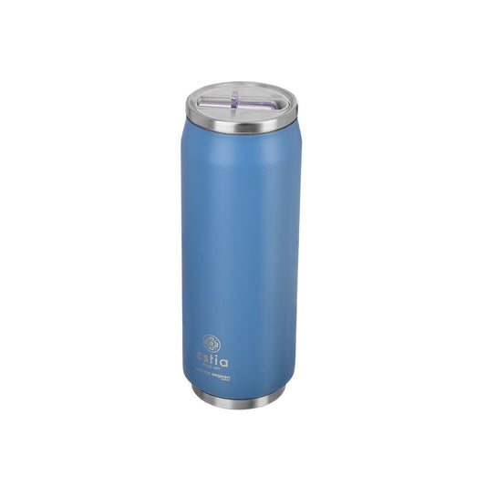 Estia Travel Cup Save The Aegean Ποτήρι Θερμός με Καλαμάκι Denim Blue - 500ml