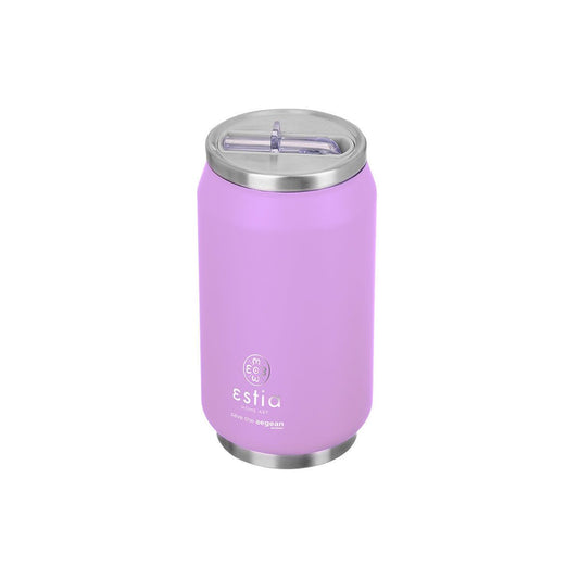 Estia Travel Cup Save The Aegean Ποτήρι Θερμός με Καλαμάκι Lavender Purple - 300ml