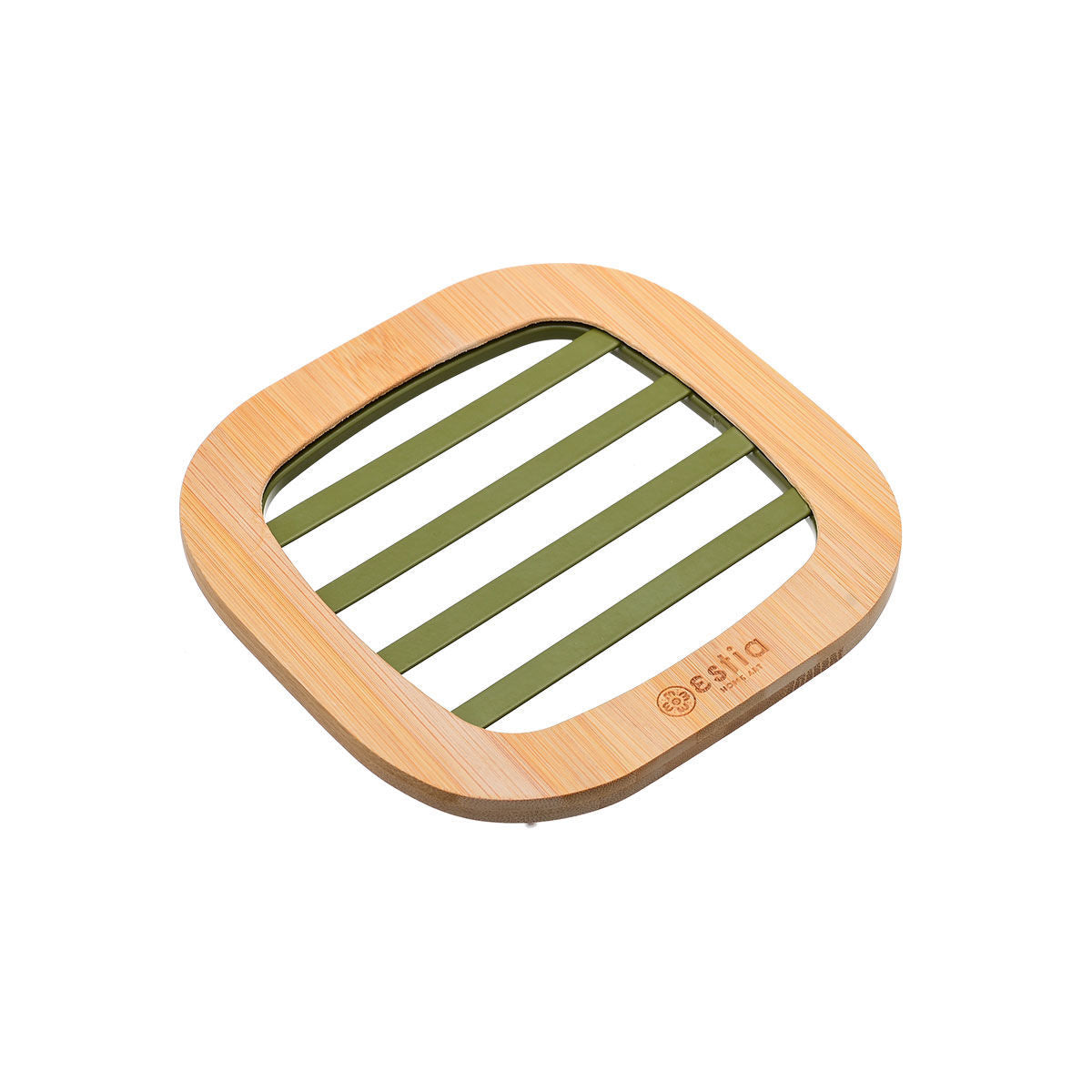 Estia Βάση Μαγειρικού Σκεύους Bamboo Essentials Μεταλλική - Λαδί