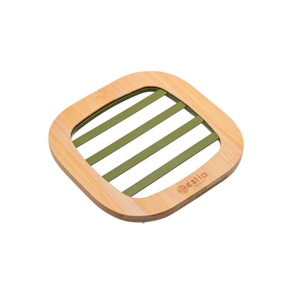 Estia Βάση Μαγειρικού Σκεύους Bamboo Essentials Μεταλλική - Λαδί