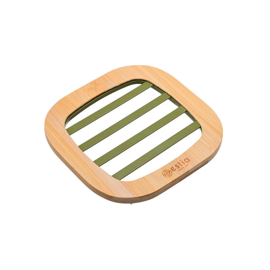 Estia Βάση Μαγειρικού Σκεύους Bamboo Essentials Μεταλλική - Λαδί