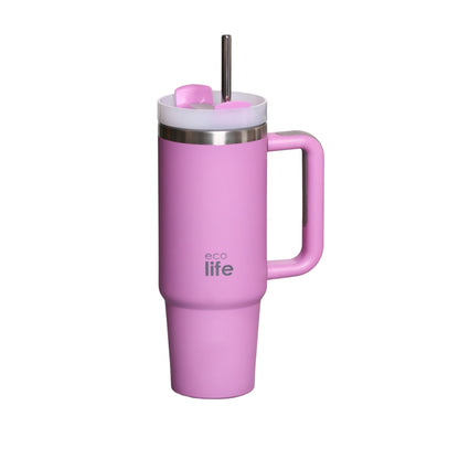 Ecolife Ποτήρι Θερμός με Λαβή και Καλαμάκι - 900ml