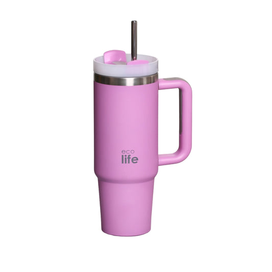 Ecolife Ποτήρι Θερμός με Λαβή και Καλαμάκι - 900ml
