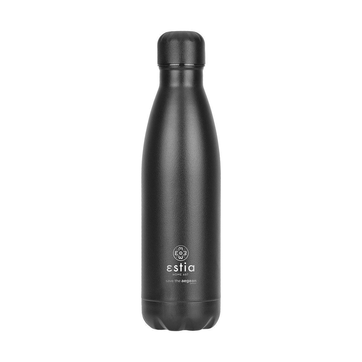 Estia Travel Flask Save Aegean Μπουκάλι Θερμός Midnight Black - 500ml