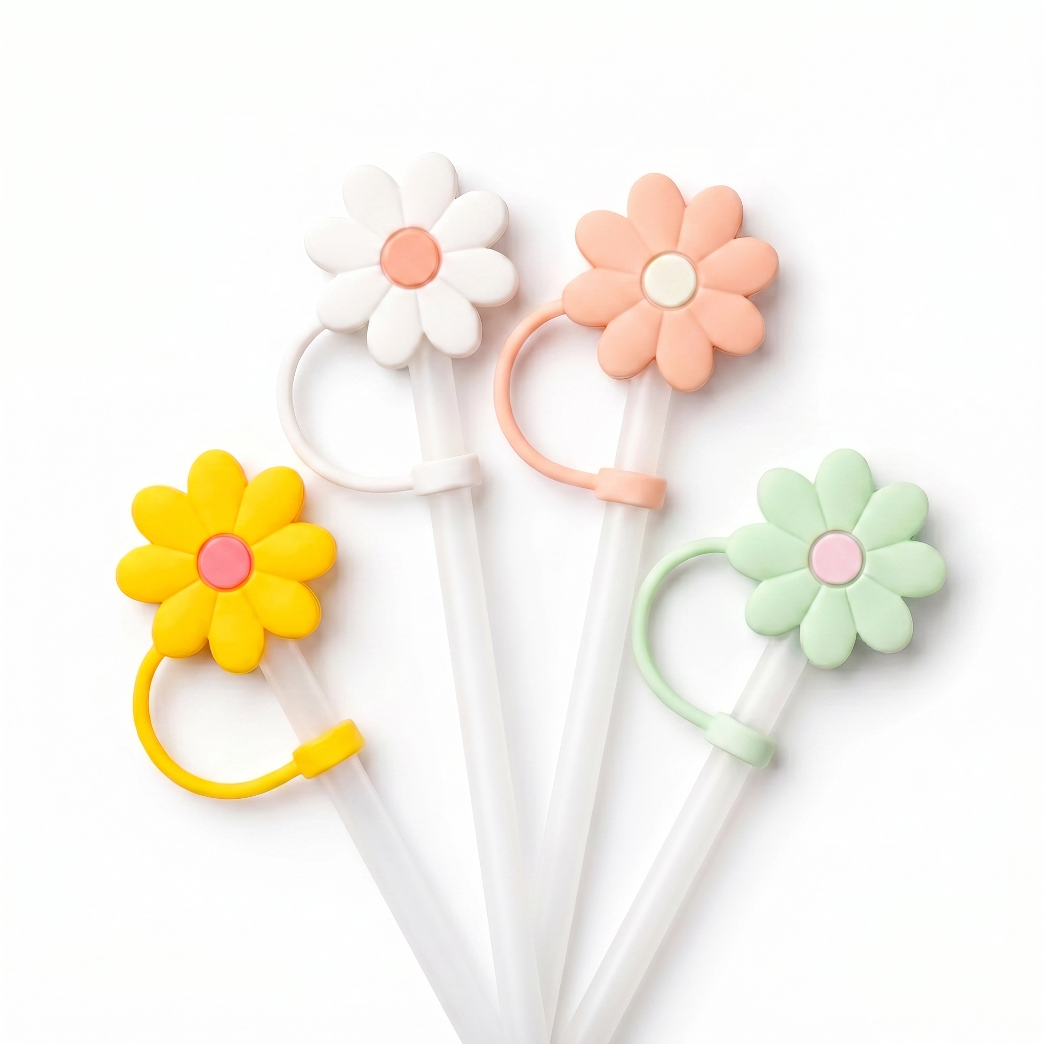 Hugs Straw Toppers Προστατευτικά για Καλαμάκια Tumbler σετ 4τμχ - Flow ...