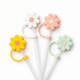 Hugs Straw Toppers Προστατευτικά για Καλαμάκια Tumbler σετ 4τμχ - Flowers
