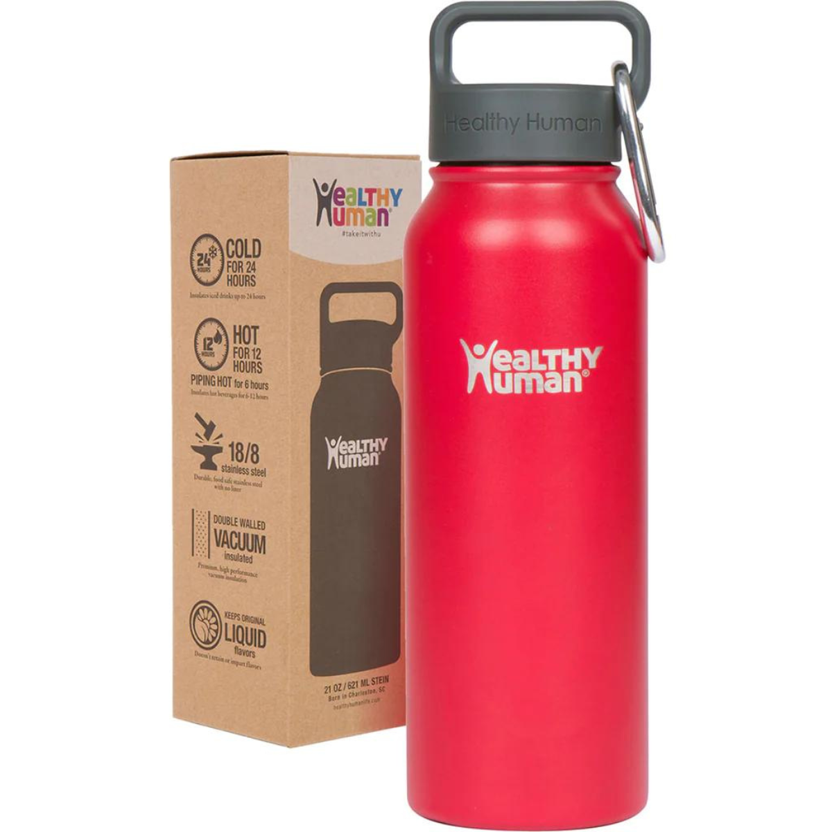 Healthy Human Μπουκάλι Θερμός Stein Bottle Red Hot - 621ml