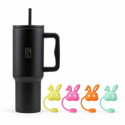 Combo Hugs My Tumbler 1200ml Silent Night & Straw Toppers Bunnies Σετ 4τμχ