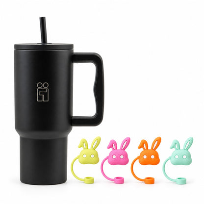 Combo Hugs My Tumbler 900ml Silent Night & Straw Toppers Bunnies Σετ 4τμχ
