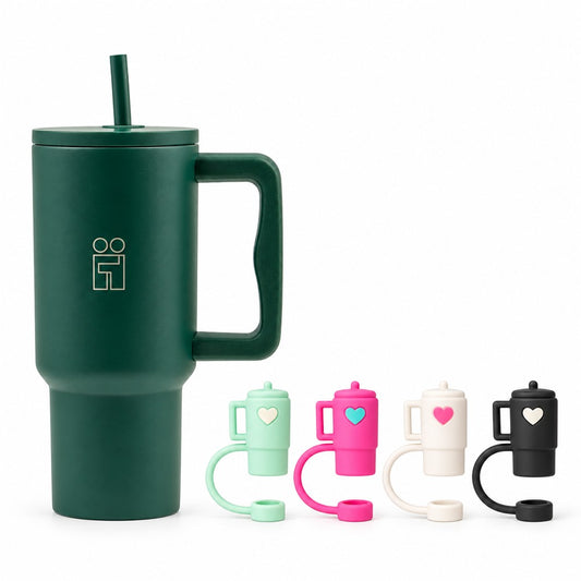 Combo Hugs My Tumbler 900ml Earth Touch & Straw Toppers Mini Tumblers Σετ 4τμχ