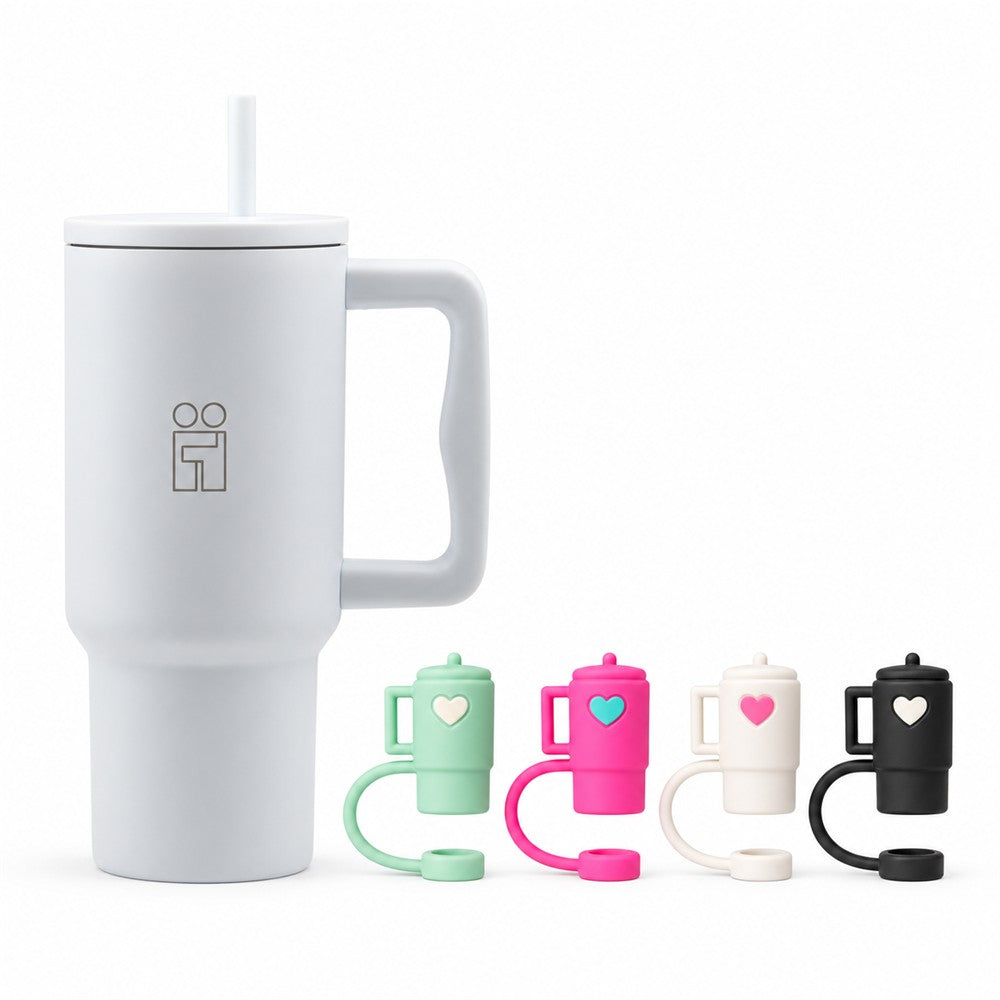 Combo Hugs My Tumbler 900ml Pure Feel & Straw Toppers Mini Tumblers Σετ 4τμχ
