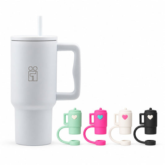 Combo Hugs My Tumbler 900ml Pure Feel & Straw Toppers Mini Tumblers Σετ 4τμχ